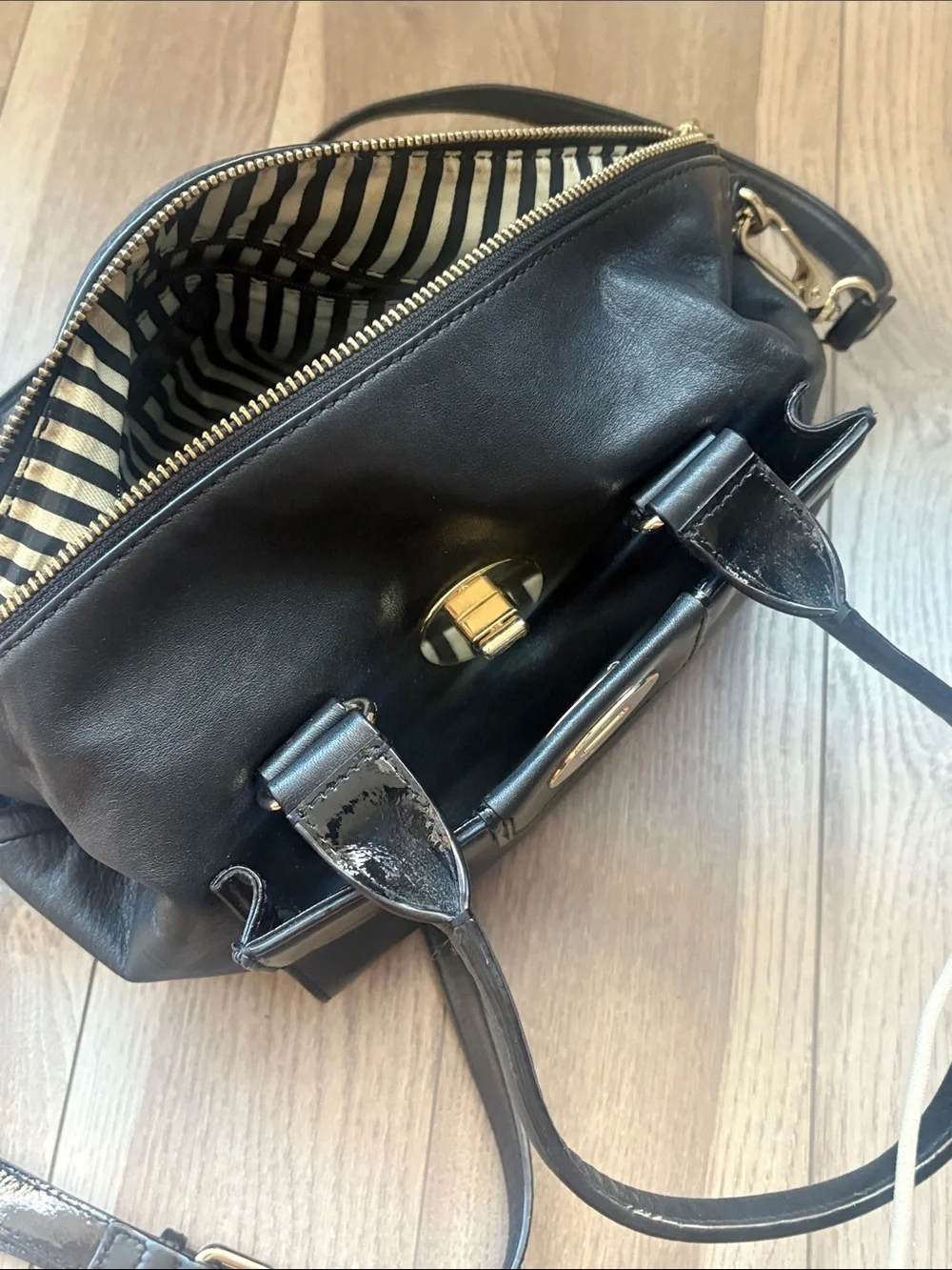 kate spade Black soft Leather Shoulder Satchel/Crossbody